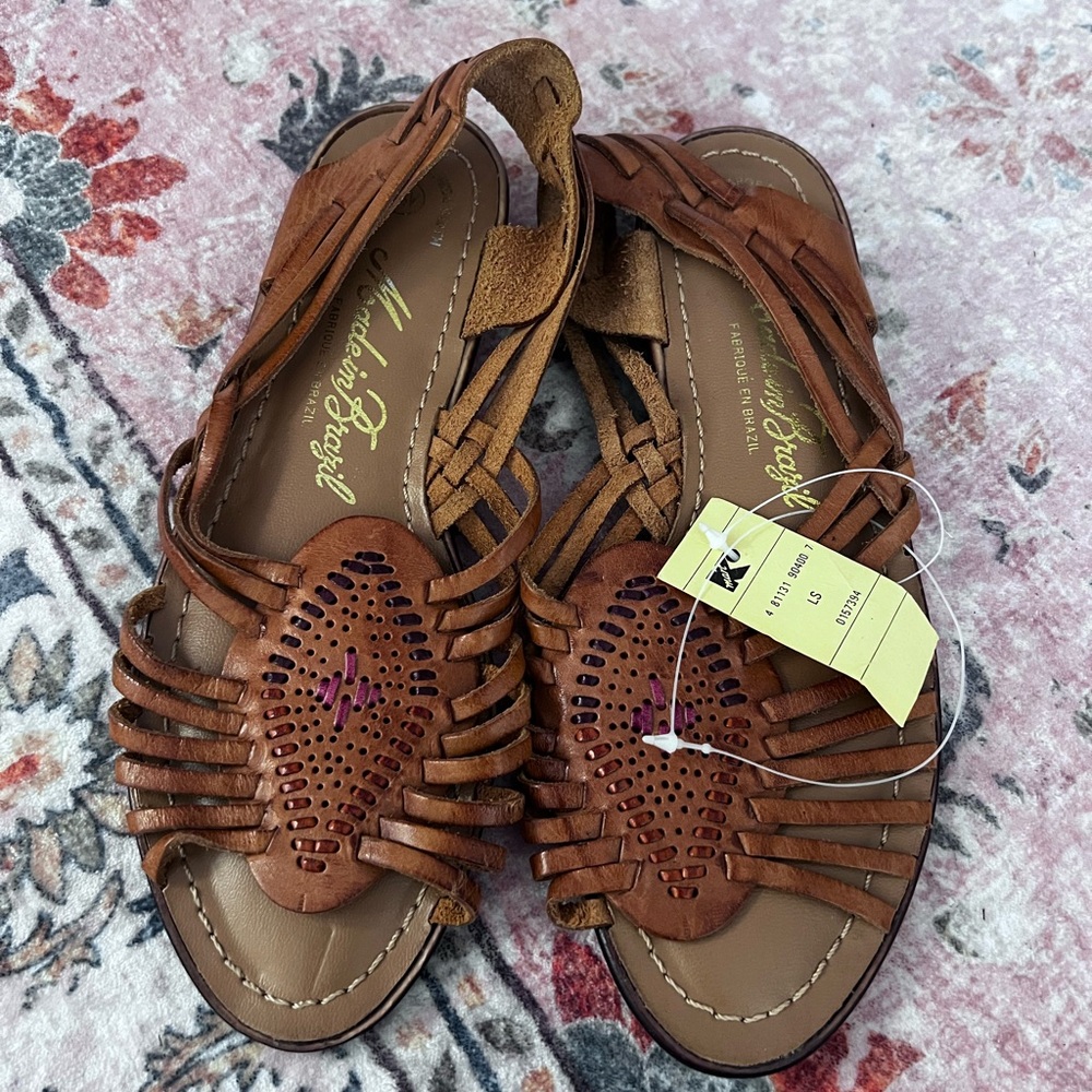 Brown woven Women's Sandals